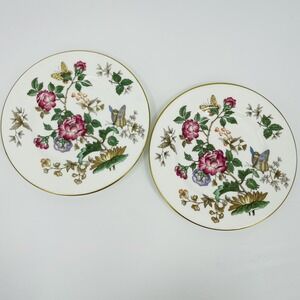 Wedgwood Charnwood Set of 2 Bread Plates 6" Floral Butterfly WD-3984